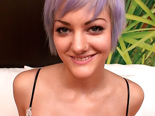 Thin Gothic Teenager Suck Knob